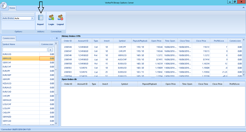 Backoffice Binary Reports